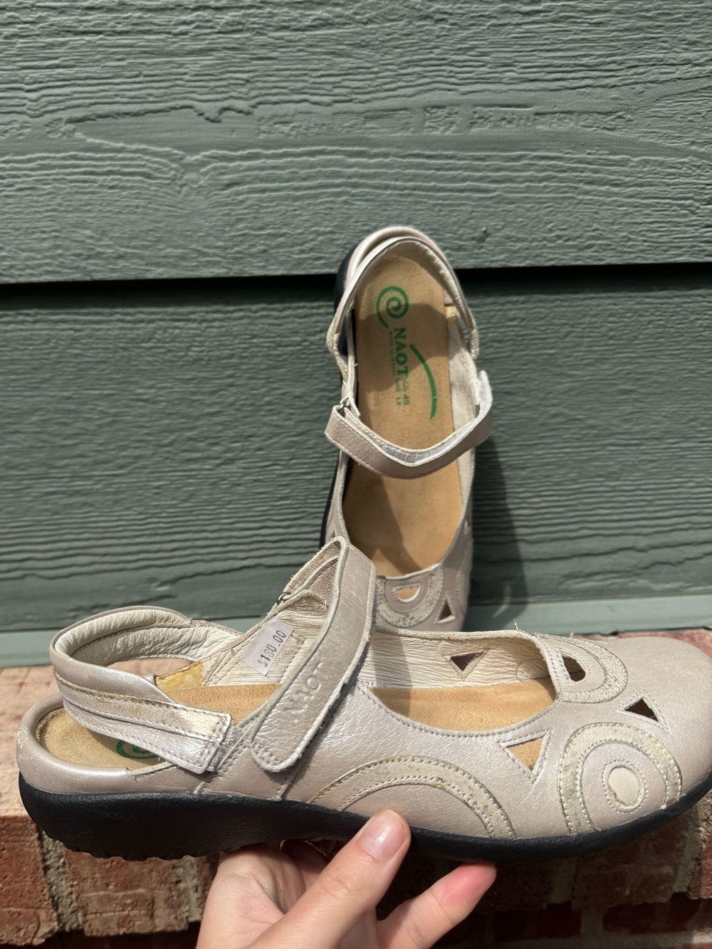 Naot Beige/Taupe Mary Jane Comfort Flats